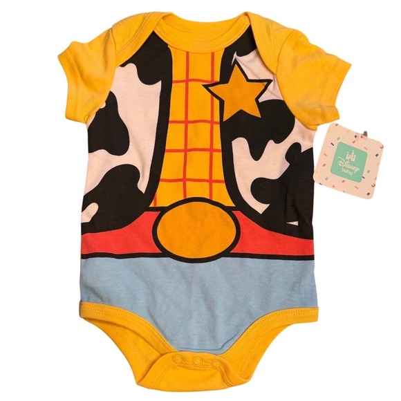 Disney Other - NWT Disney Baby Woody‎ Toy Story Costume Bodysuit Yellow 6-9 Months New Adorable